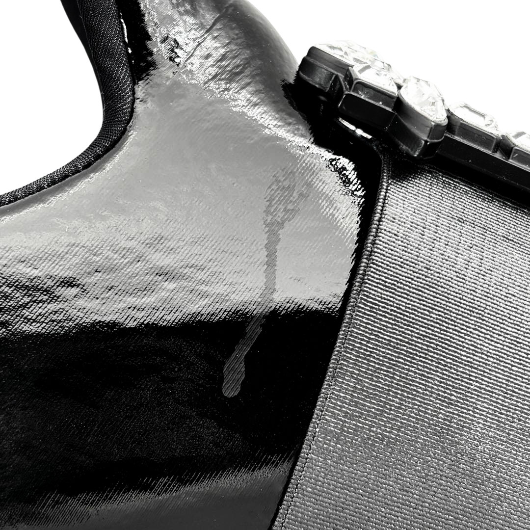 ROGER VIVIER ロジェヴィヴィエ ヴィヴラン スニーカー 40(約27.0cm) パテントレザー ビジュー ブラック