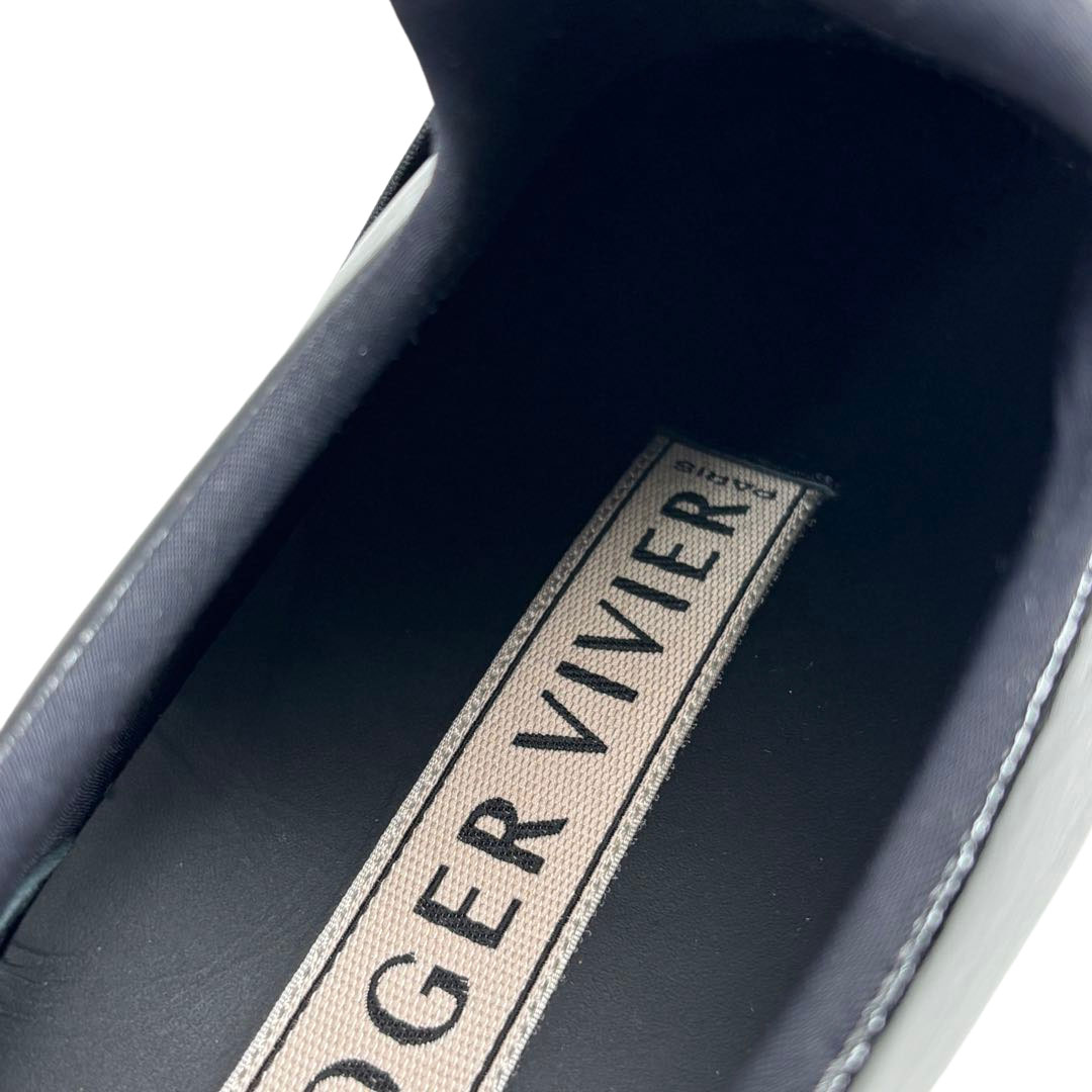 ROGER VIVIER ロジェヴィヴィエ ヴィヴラン スニーカー 40(約27.0cm) パテントレザー ビジュー ブラック
