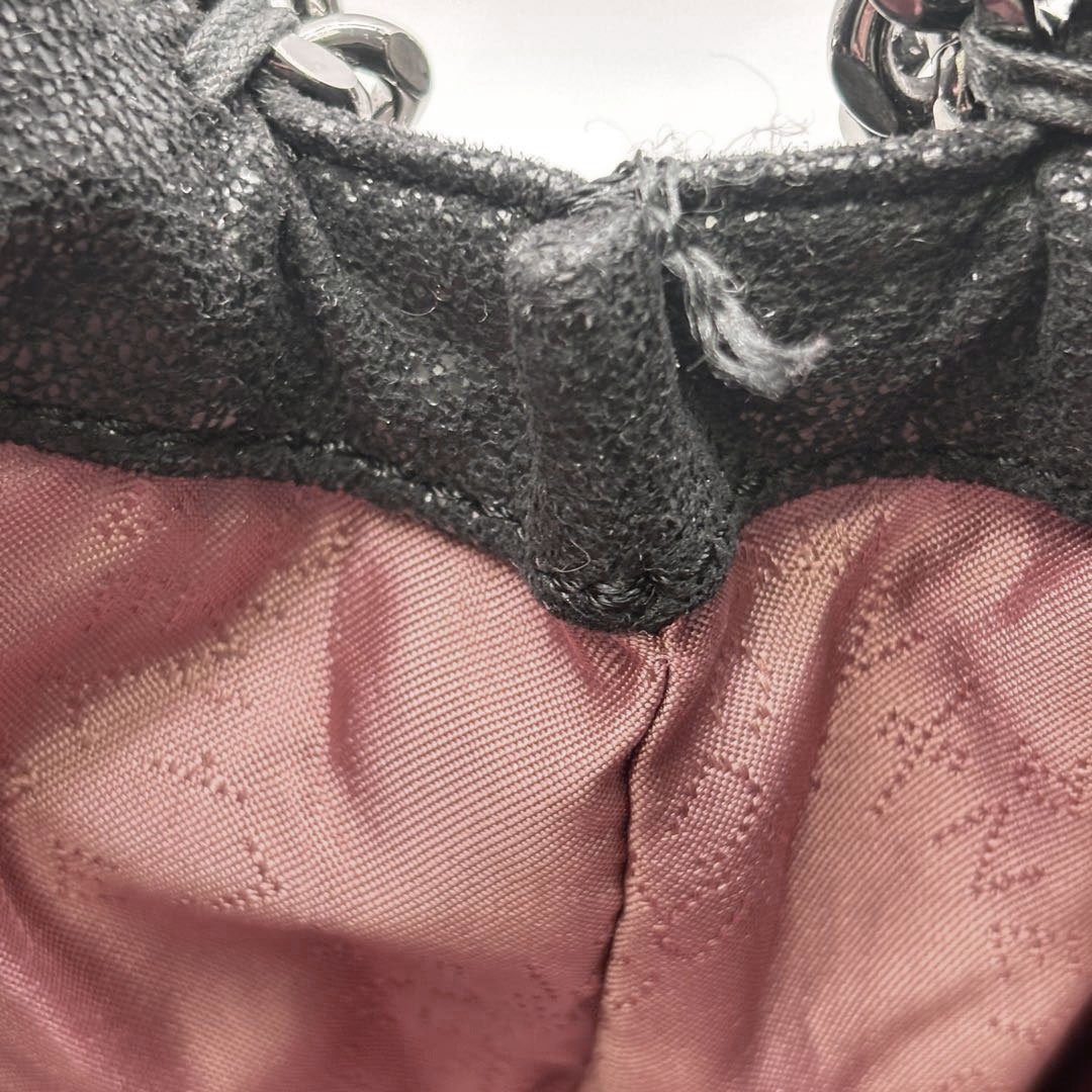 STELLA McCARTNEY ステラマッカートニー ファラベラ フォールドオーバー トートバッグ ブラック/ガンメタ 495151