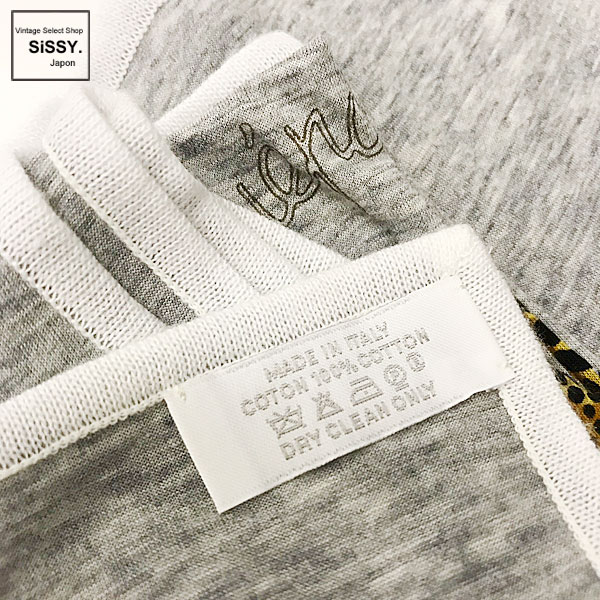 ■エルメス■ カレ CARRE TEE-SHIRT GREY GUEPARDS スカーフ レオパード柄 コットン グレー ブルー イエロー 【HERMES】