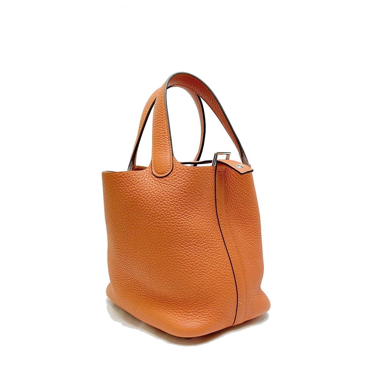 エルメス インザループ PM オレンジ シルバー金具 K刻印 HERMES エルメス ピコタンロックPM ハンドバッグ トゴ オレンジ