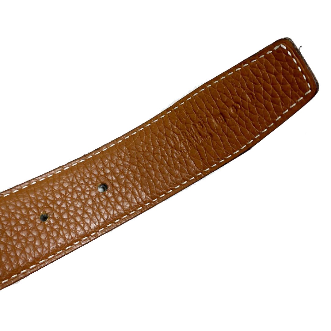 HERMES エルメス コンスタンス Hベルト 80 レザー リバーシブル ブラック ブラウン ゴールド金具 □H刻印（2004年頃製造）