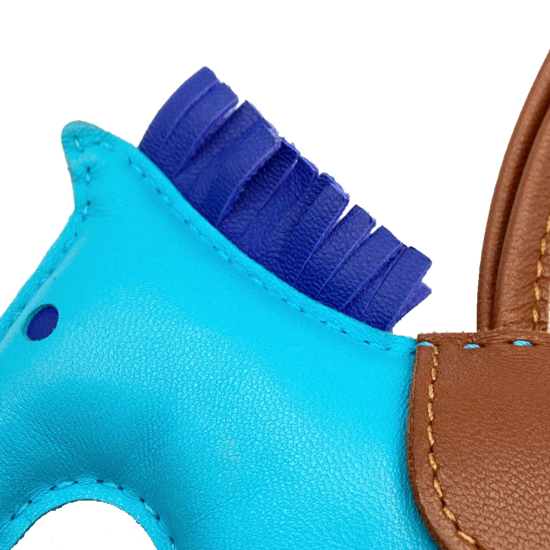 HERMES エルメス バッグチャーム ロデオMM アニューミロ ブルーアズテック ブルーエレクトリック フー