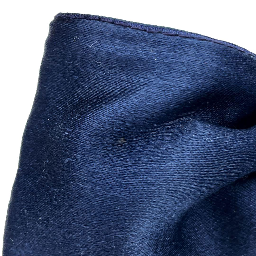 CHANEL シャネル リボンバレッタ シルクサテン ネイビー 針金入り