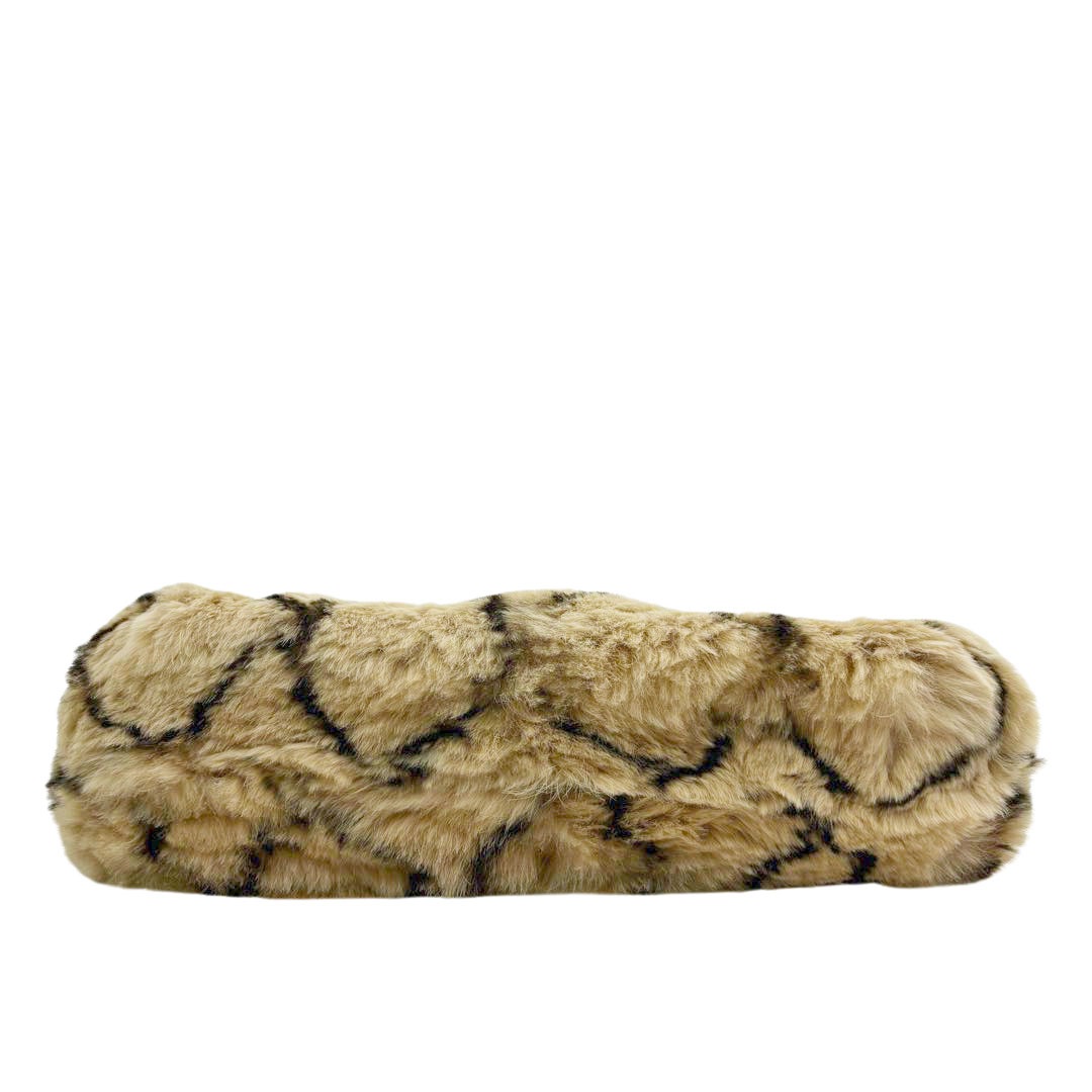 CHANEL シャネル チェーンショルダーバッグ ラパンファー ブラウン 6番台