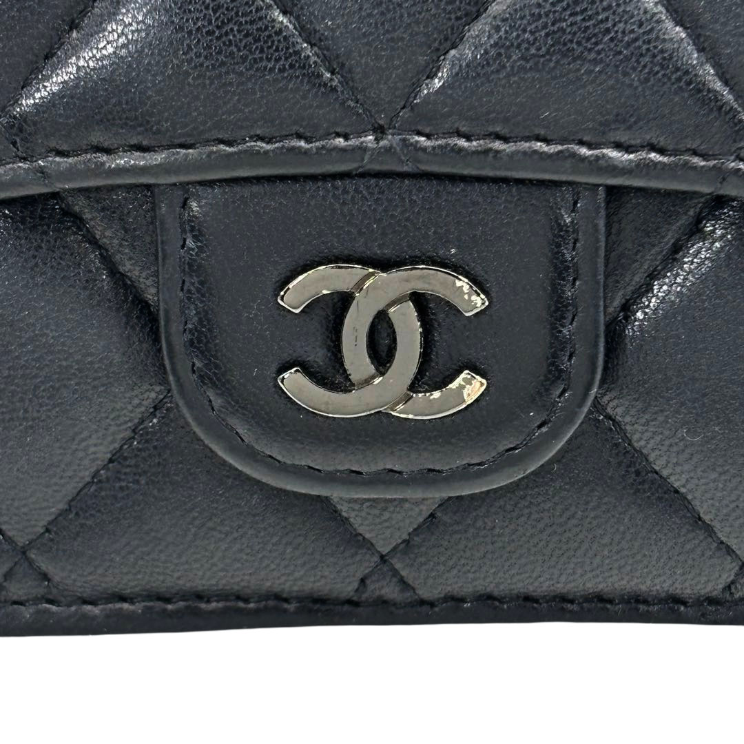 シャネル ラムスキン スモールフラップウォレット 三つ折り財布 ブラック 駅南やまご質店オンラインショップ / シャネル クラシック