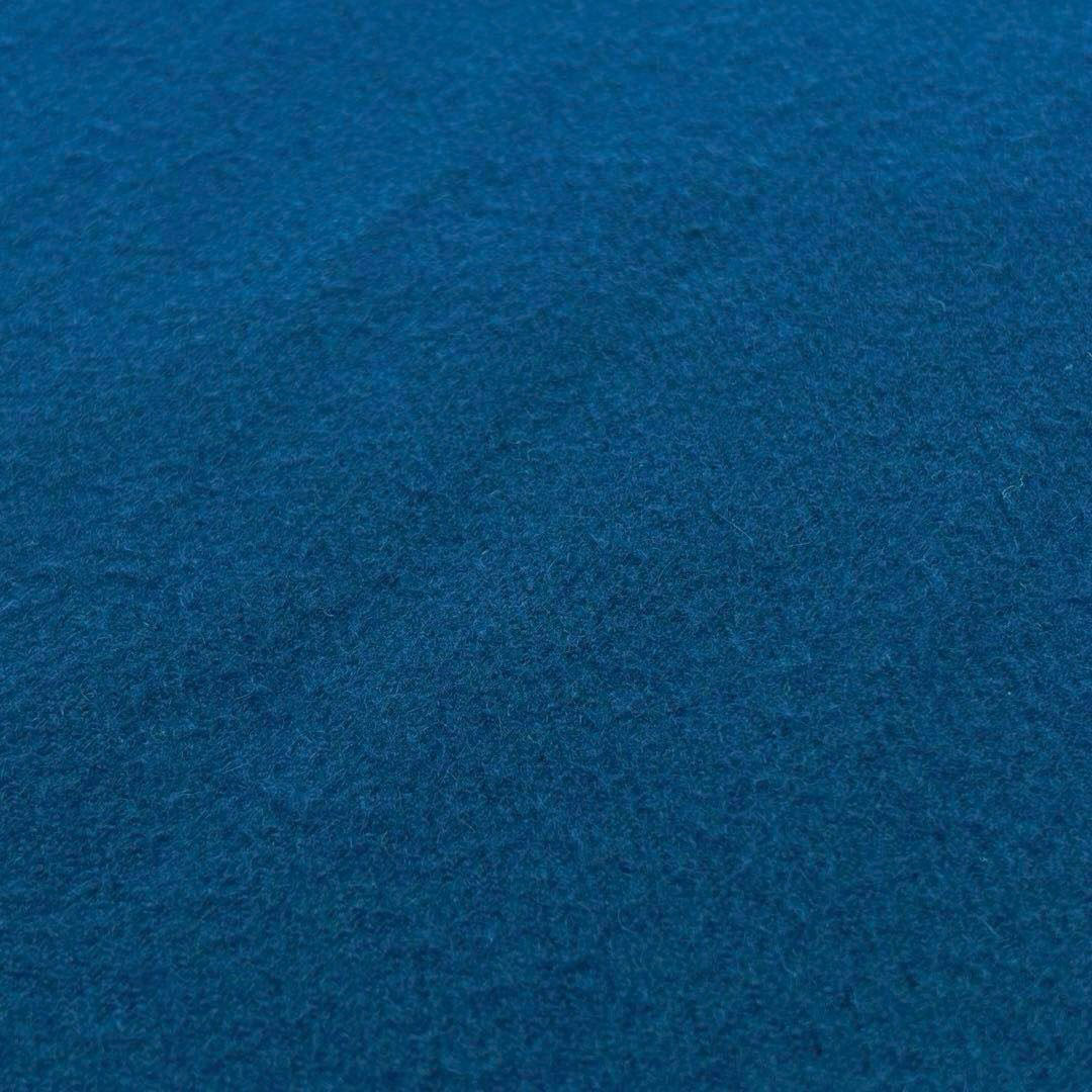 HERMES エルメス マフラー レクトヴェルソ ロゴ刺繍 カシミヤ100% ブルー系 スコットランド製