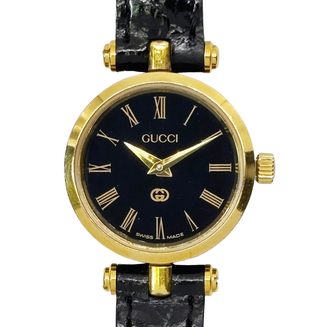 GUCCI グッチ レディース腕時計 QZ シェリーライン 2000L GP/レザー