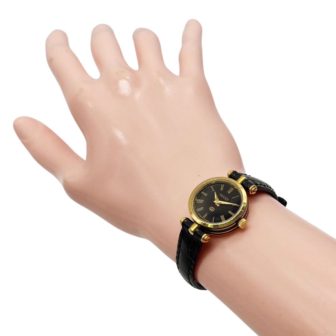 GUCCI グッチ レディース腕時計 QZ シェリーライン 2000L GP/レザー