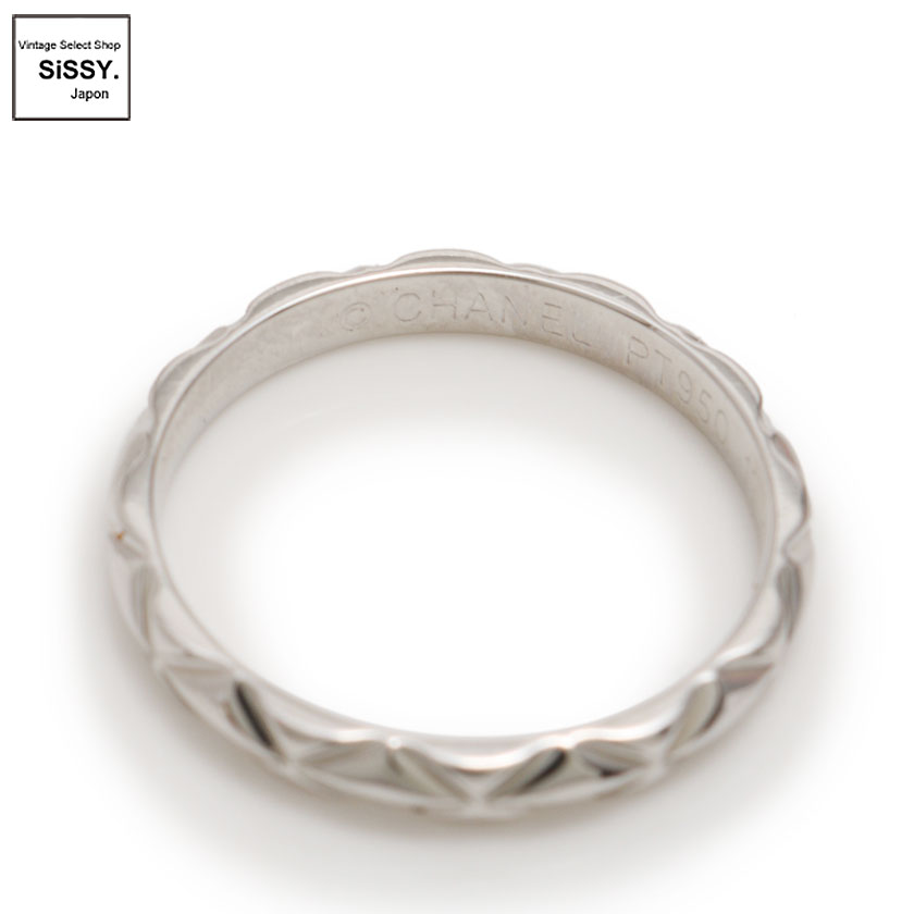 シャネル ■CHANEL■ リング 指輪 マトラッセ Pt950 プラチナ#47