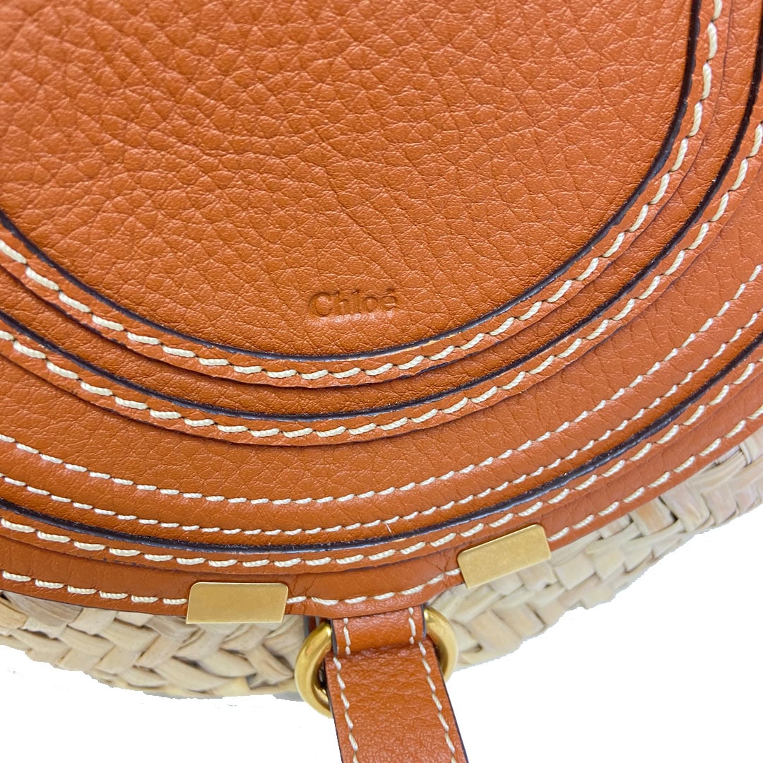 Chloe クロエ マーシー かごショルダーバッグ スモール ナチュラル ブラウン