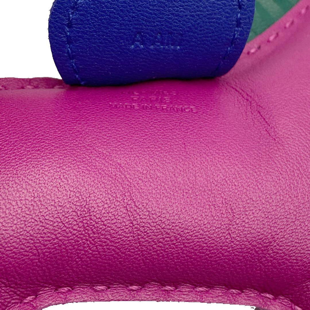 HERMES エルメス バッグチャーム ロデオMM アニューミロ ローズパープル ブルーエレクトリック マラカイト A刻印（2017年頃製造）