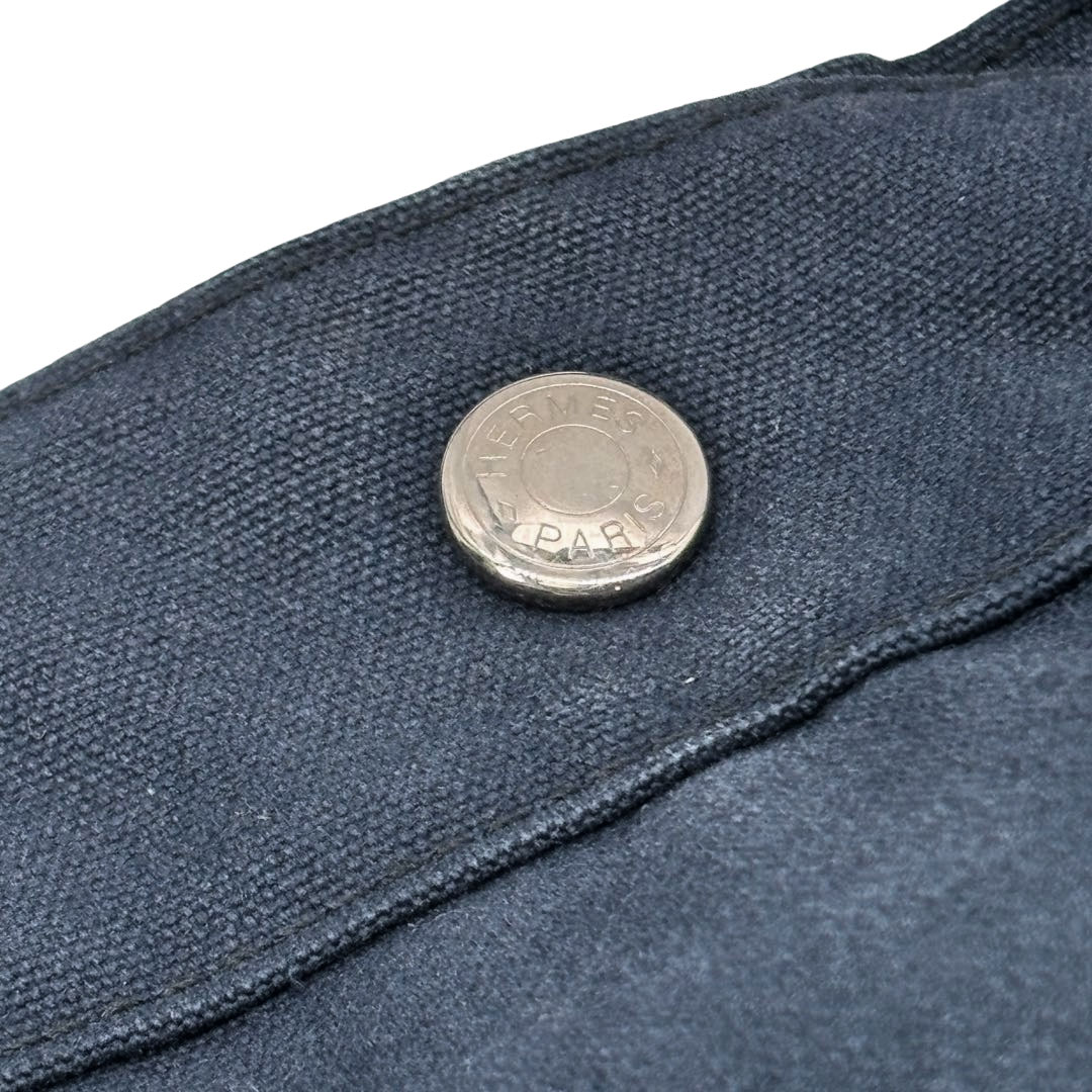 HERMES エルメス トートバッグ フールトゥMM キャンバス ネイビー/ブラック