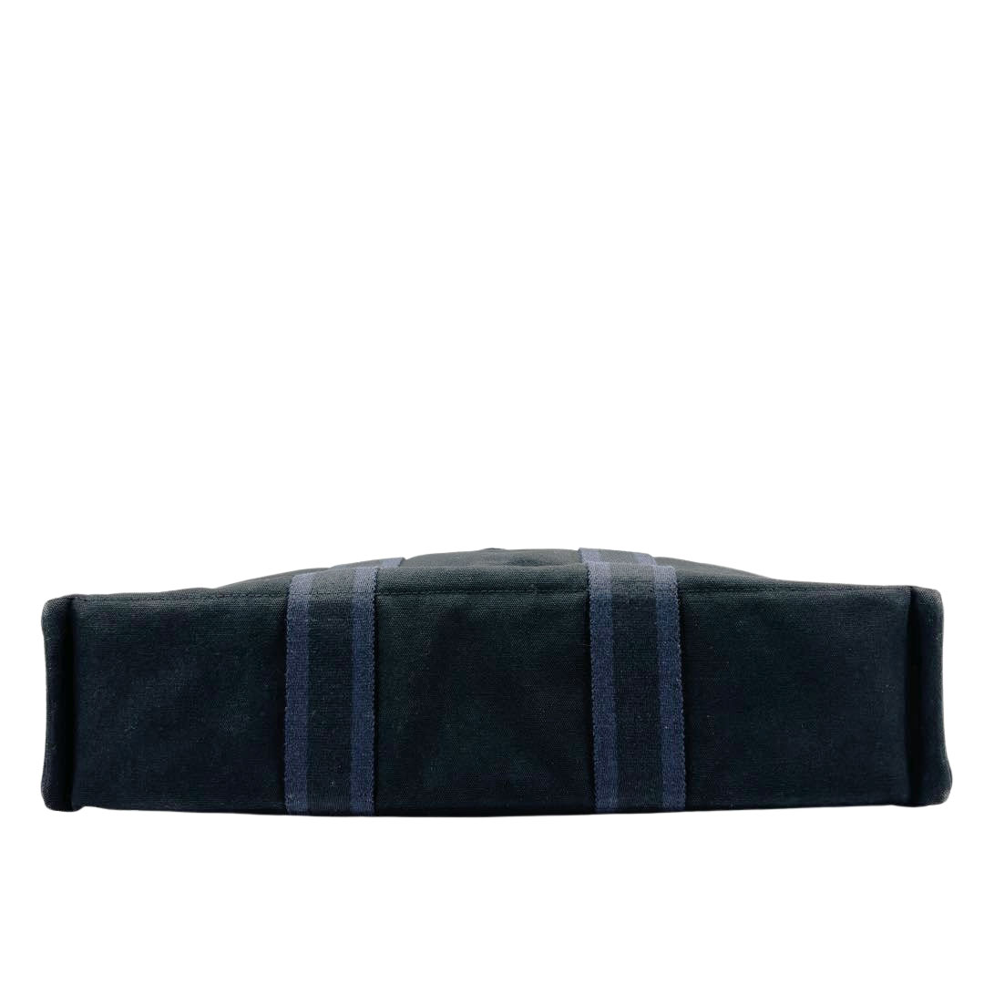 HERMES エルメス トートバッグ フールトゥMM キャンバス ネイビー/ブラック