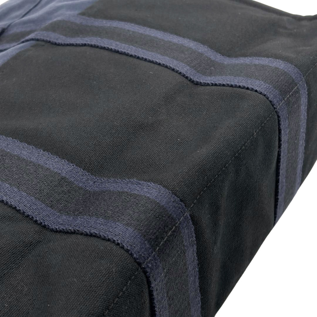 HERMES エルメス トートバッグ フールトゥMM キャンバス ネイビー/ブラック