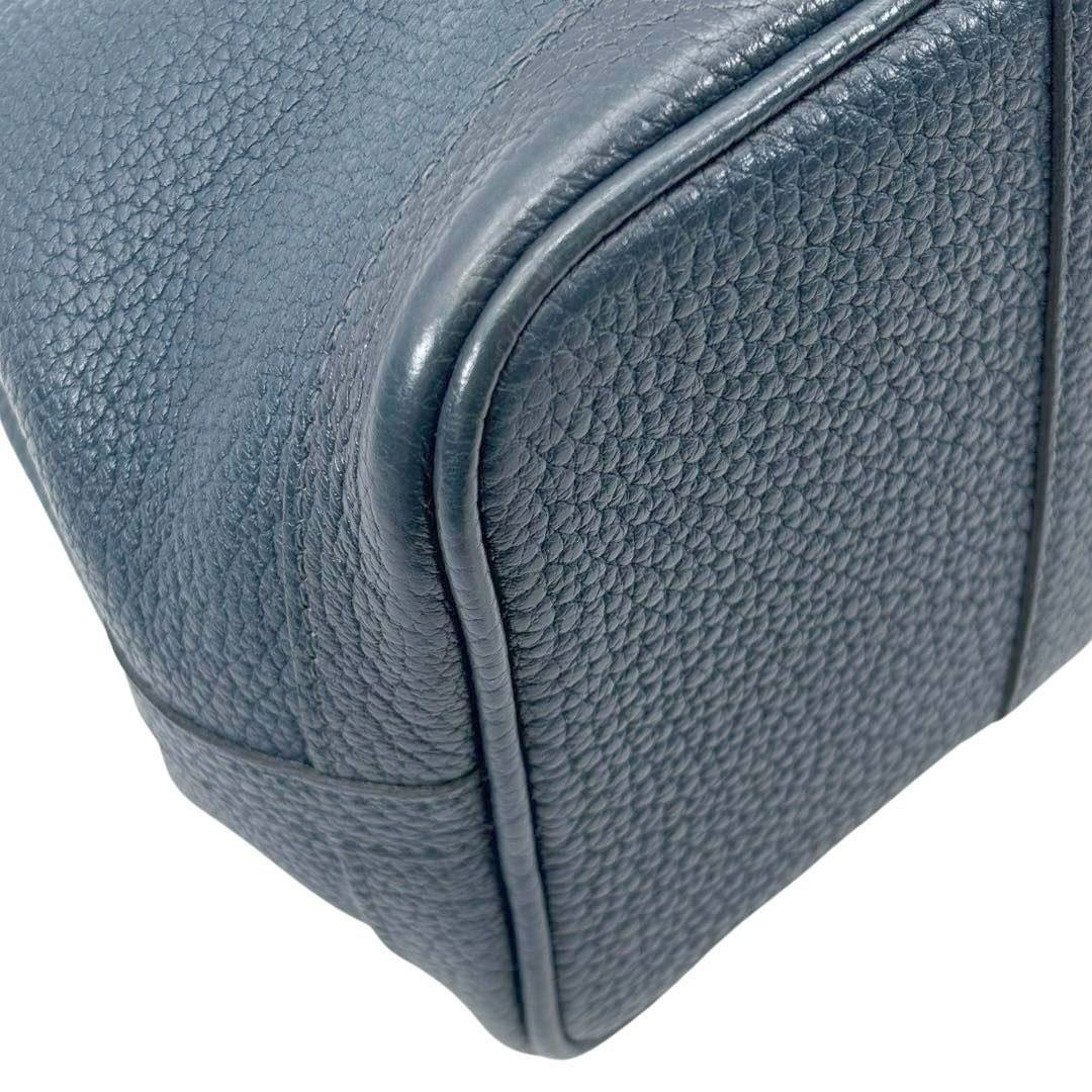 HERMES エルメス トートバッグ ガーデンパーティTPM カントリー ブルーオラージュ □R刻印