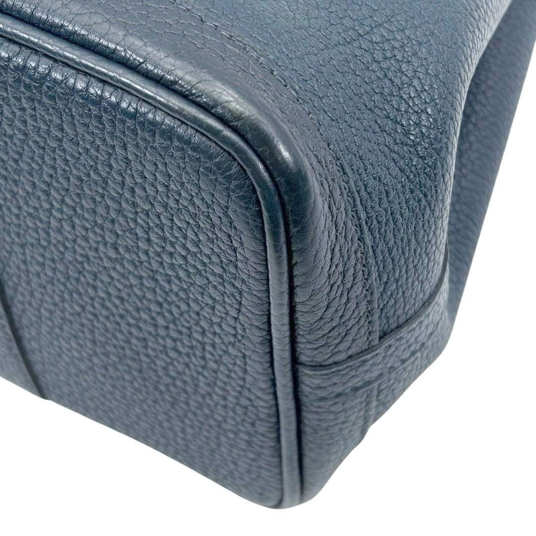 HERMES エルメス トートバッグ ガーデンパーティTPM カントリー ブルーオラージュ □R刻印