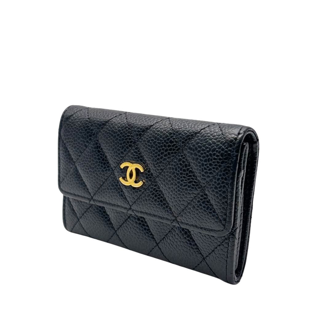 CHANEL シャネル マトラッセ カードケース 名刺入れ キャビアスキン