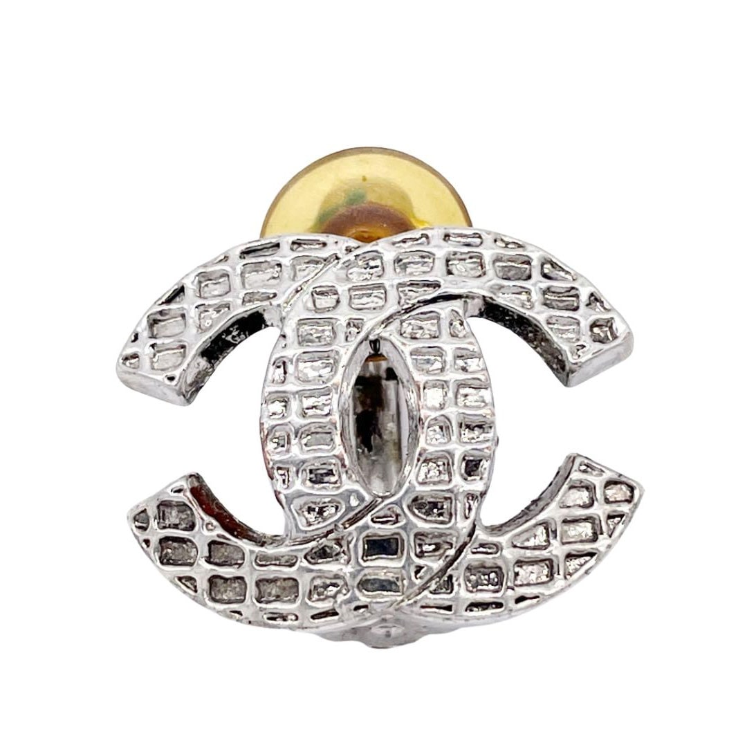 CHANEL シャネル イヤリング ココマーク ワッフル シルバー 00A