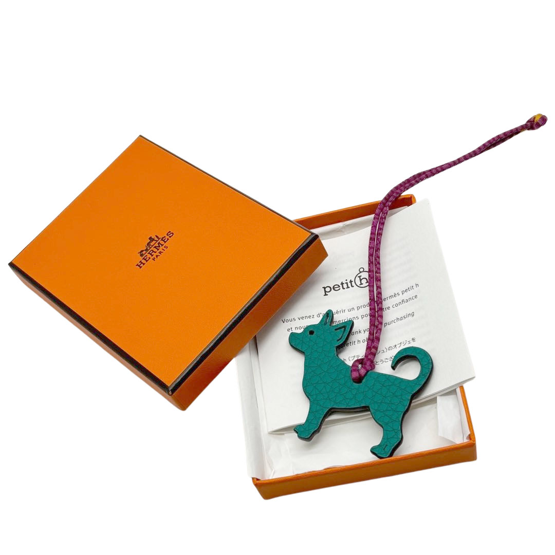 HERMES エルメス プティアッシュ チャーム チワワ トゴ/エプソン