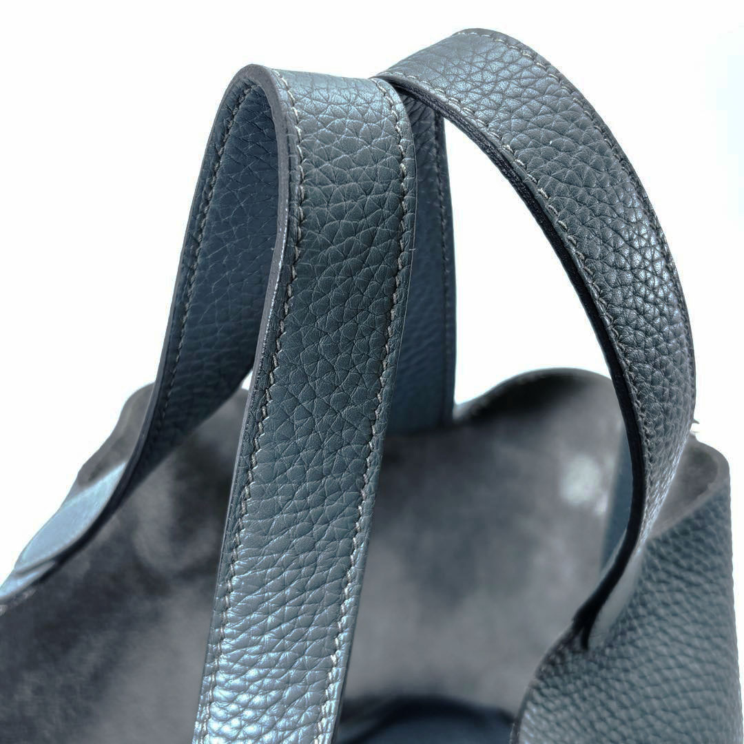 HERMES エルメス ハンドバッグ ピコタンロック22 MM トリヨンクレマンス ブルーオラージュ シルバー金具 Z刻印