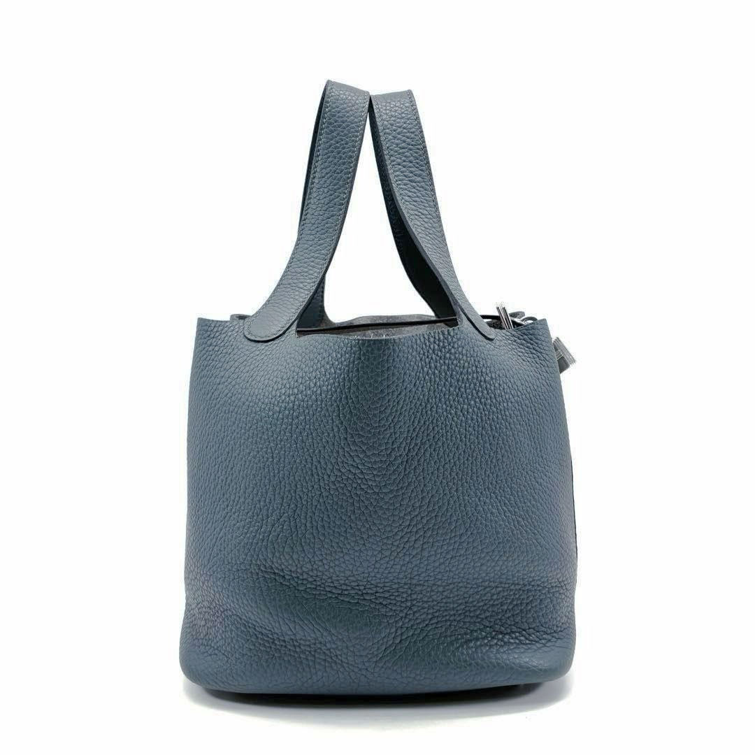 HERMES エルメス ハンドバッグ ピコタンロック22 MM トリヨンクレマンス ブルーオラージュ シルバー金具 Z刻印