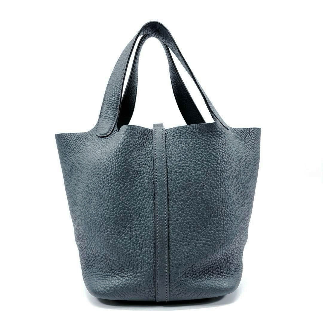 HERMES エルメス ハンドバッグ ピコタンロック22 MM トリヨンクレマンス ブルーオラージュ シルバー金具 Z刻印