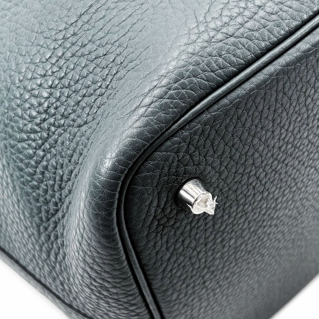 HERMES エルメス ハンドバッグ ピコタンロック22 MM トリヨンクレマンス ブルーオラージュ シルバー金具 Z刻印