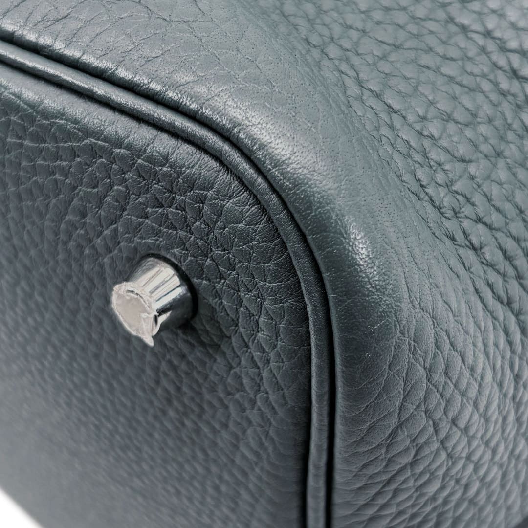 HERMES エルメス ハンドバッグ ピコタンロック22 MM トリヨンクレマンス ブルーオラージュ シルバー金具 Z刻印