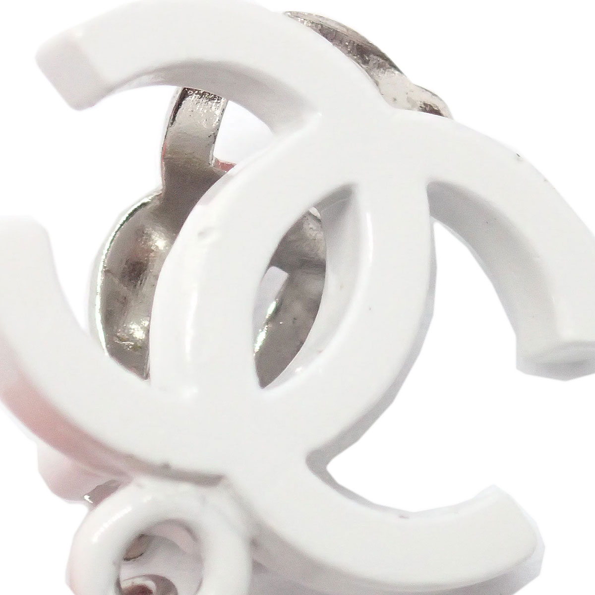 □シャネル□ イヤリング ココマーク カラーストーン ホワイト ピンク