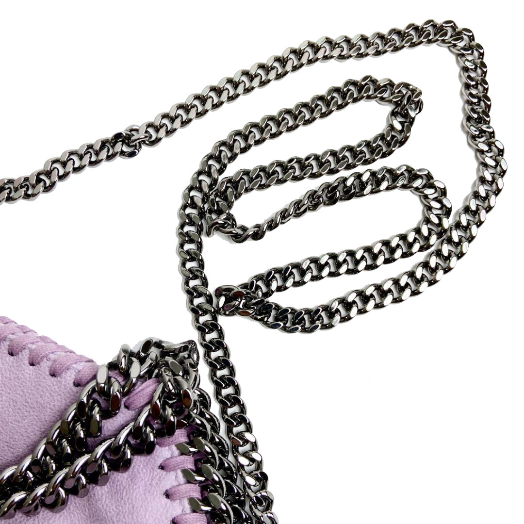 Stella McCartney ステラマッカートニー ファラベラ ミニ トート チェーンショルダーバッグ パープル