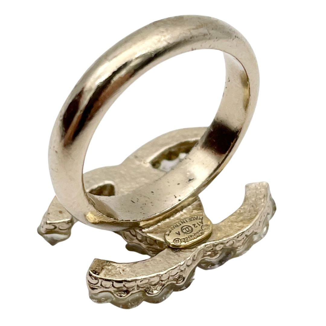 CHANEL シャネル リング 指輪 ココマーク クリアストーン