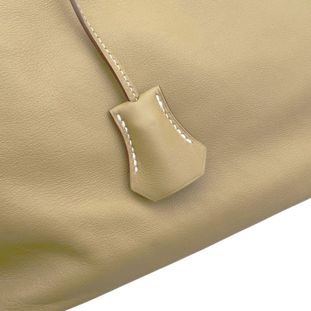 HERMES エルメス ボリードリラックス35 ハンドバッグ ヴォーシッキム ビスキュイ シルバー金具 □P刻印