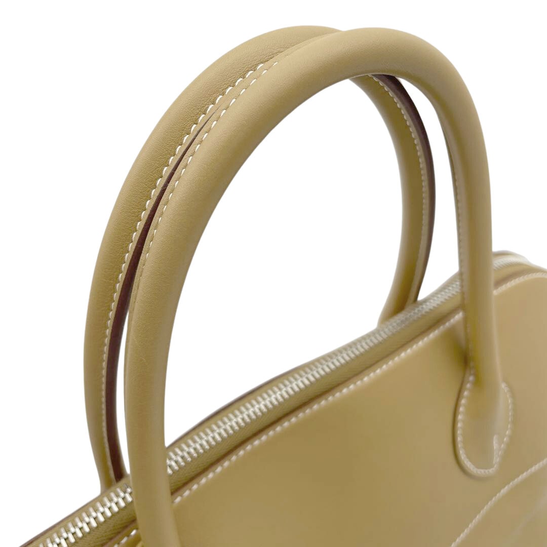 HERMES エルメス ボリードリラックス35 ハンドバッグ ヴォーシッキム ビスキュイ シルバー金具 □P刻印