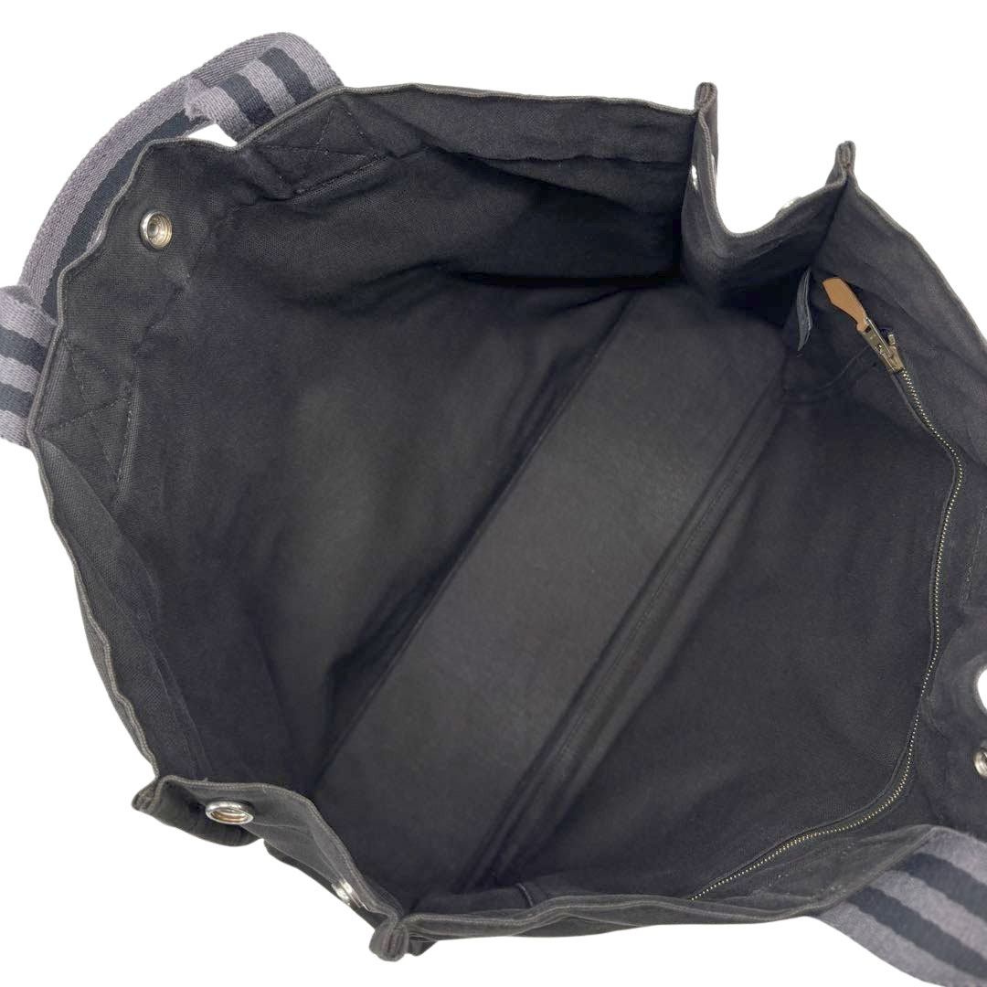 HERMES エルメス トートバッグ フールトゥMM キャンバス ダークグレー/グレー