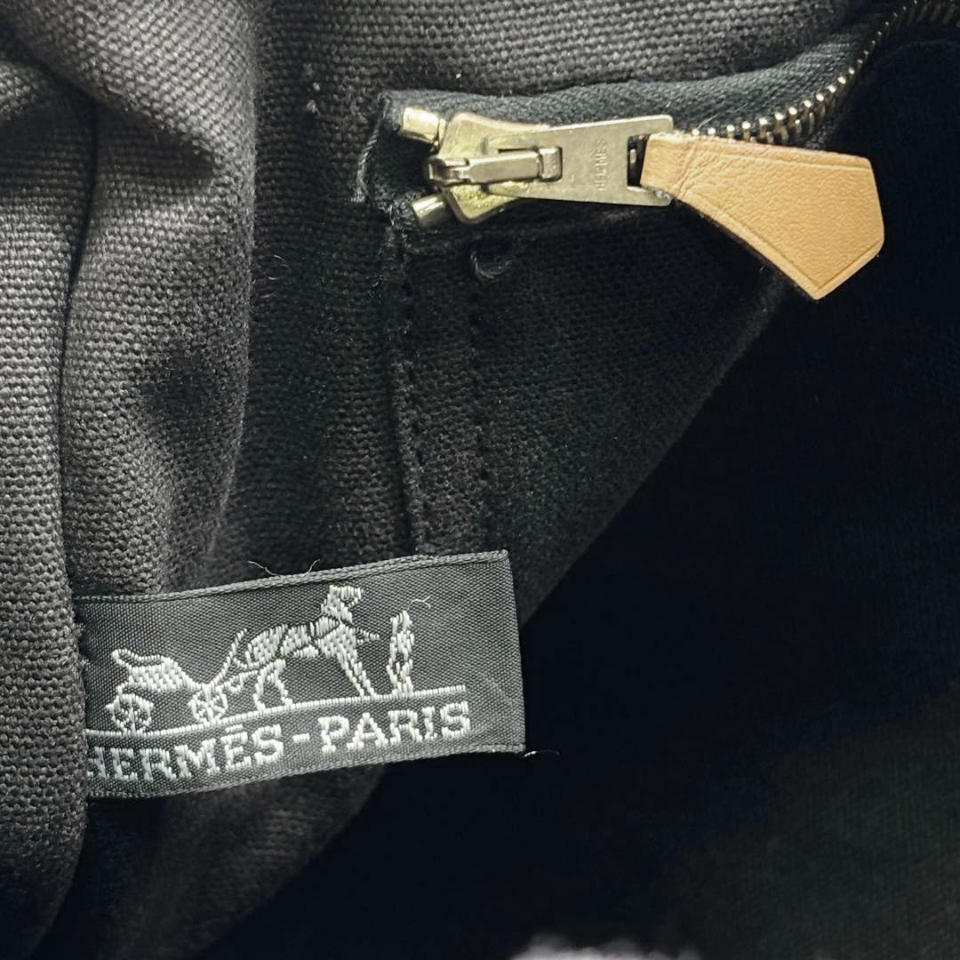 HERMES エルメス トートバッグ フールトゥMM キャンバス ダークグレー/グレー