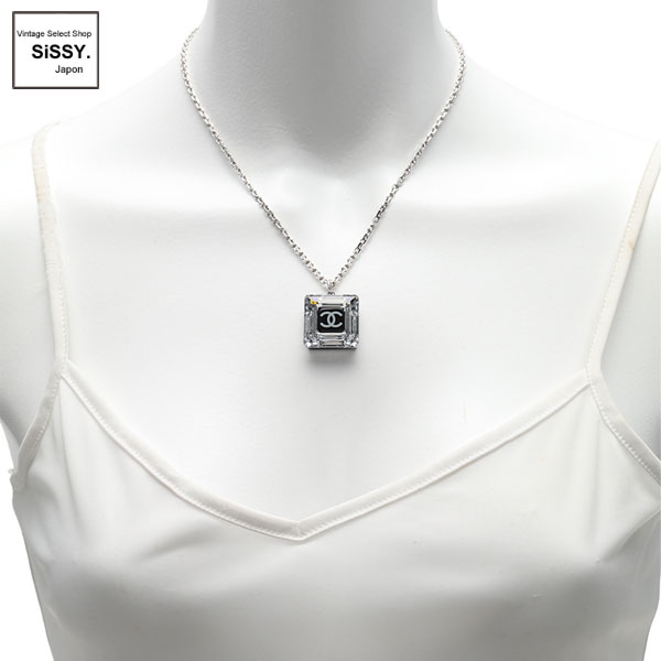 ■シャネル■ ココマーク ネックレス ブラック シルバー ビジュー 06C 【CHANEL】