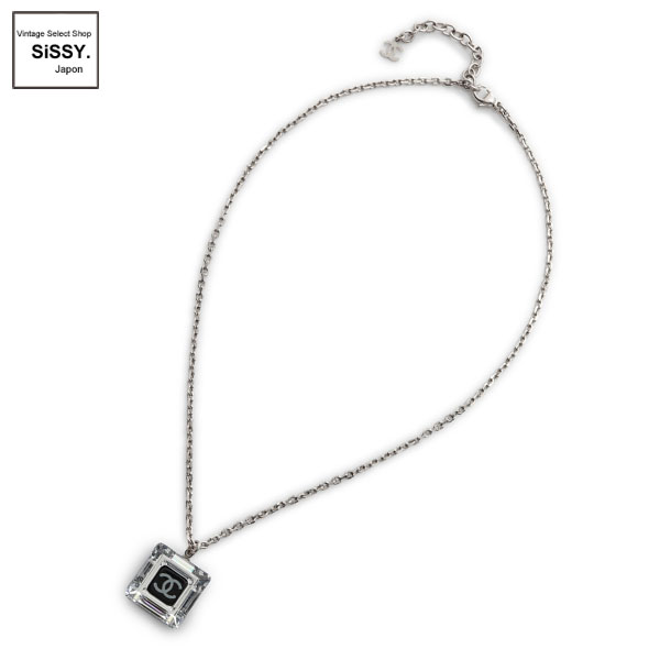■シャネル■ ココマーク ネックレス ブラック シルバー ビジュー 06C 【CHANEL】