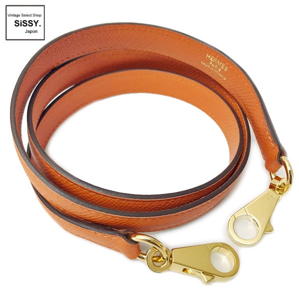 ■エルメス■ ケリー25 2WAY ハンドバッグ ヴォーエプソン オレンジ(FEU)/ゴールド金具 外縫い D刻印(2019年製) 【HERMES】