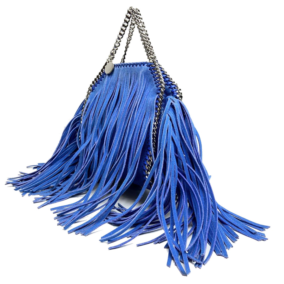 【STELLA MCCARTNEY】関税込☆ファラベラ ミニトート ブルー Stella McCartney ステラマッカートニー フリンジ ファラベラ