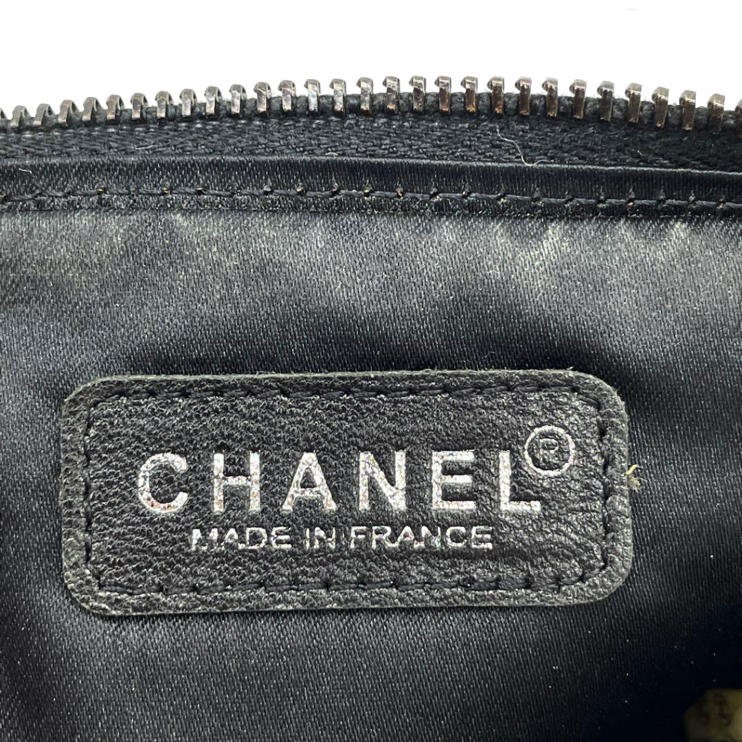 CHANEL シャネル ミニポーチ ニュートラベルライン ナイロン ブラック 6番台