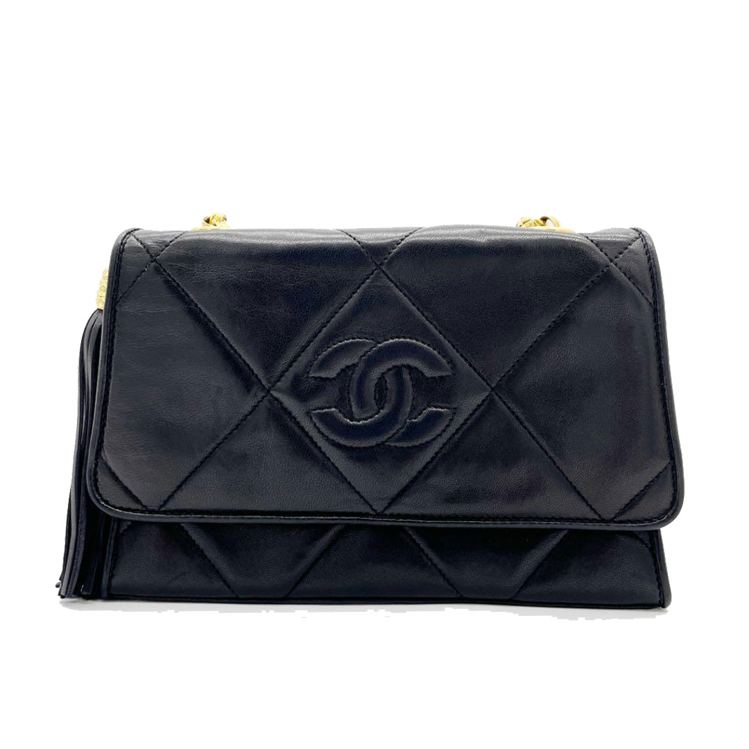 CHANEL シャネル ミニチェーンショルダーバッグ マトラッセ フリンジ 