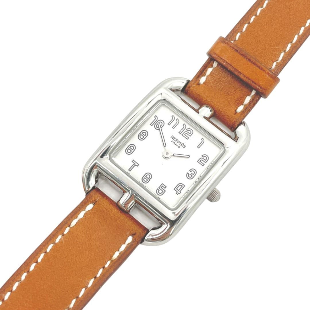 HERMES エルメス 腕時計 ケープコッド ドゥブルトゥール・レザー