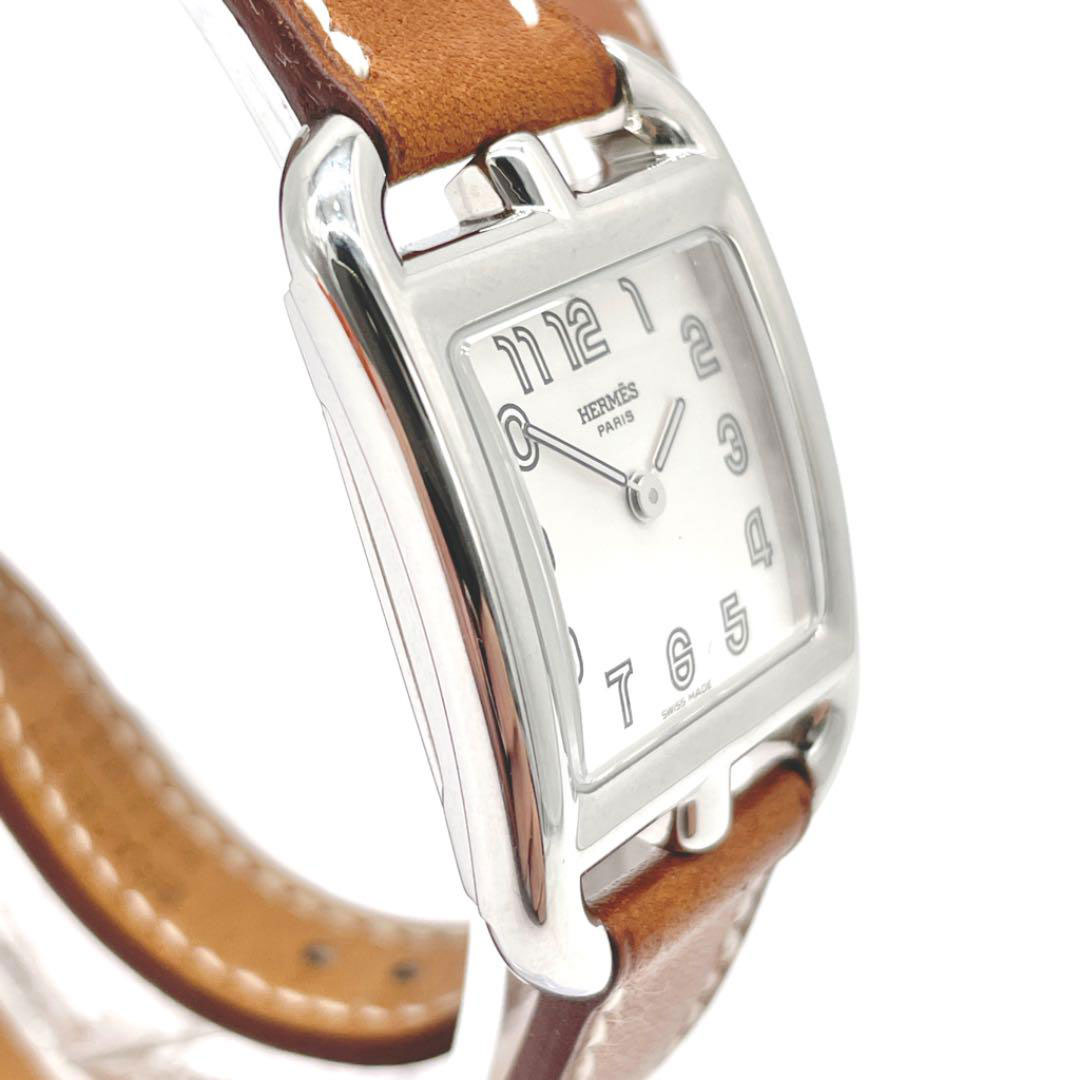 HERMES エルメス 腕時計 ケープコッド ドゥブルトゥール・レザー
