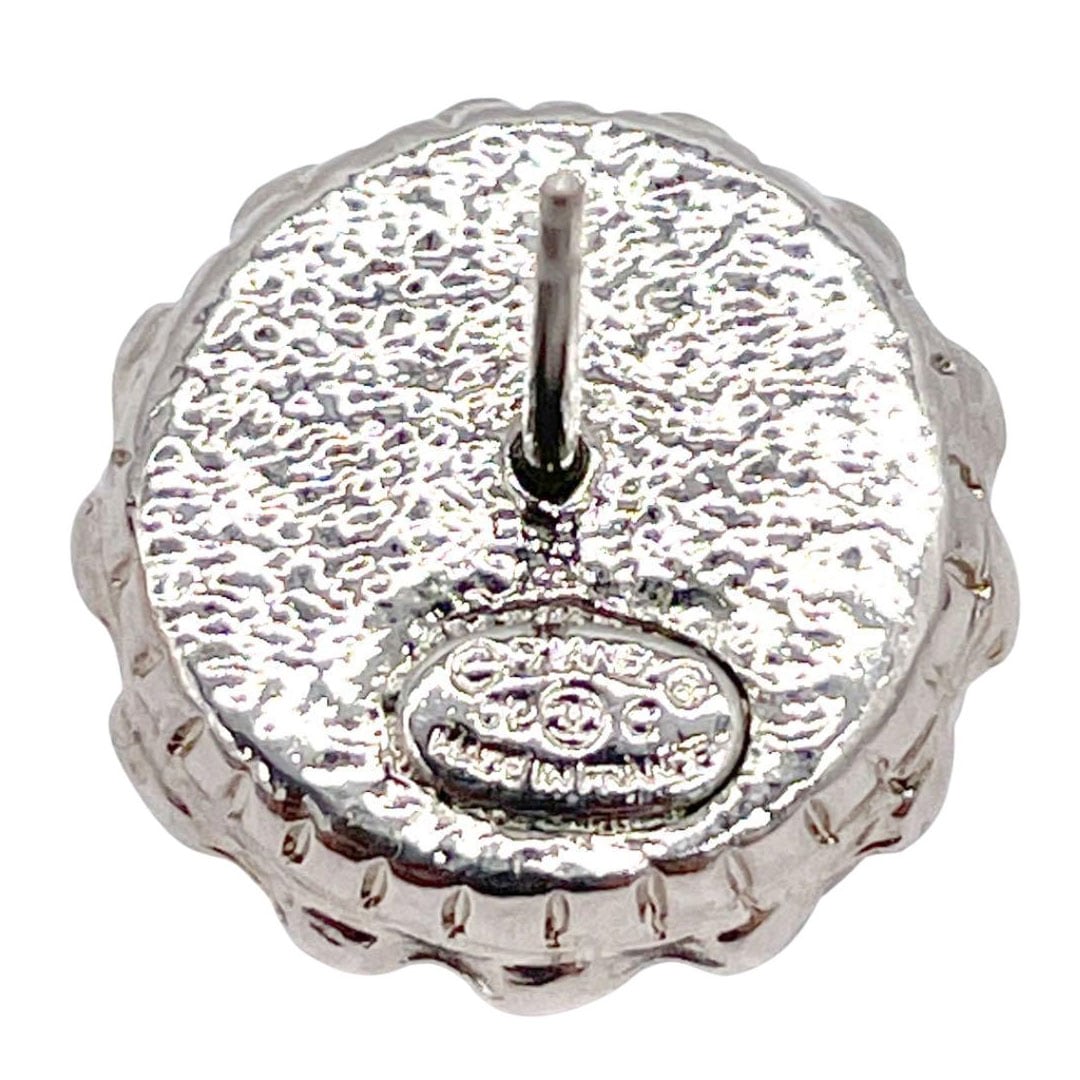 CHANEL シャネル ピアス ココマーク ラインストーン シルバー ライトパープル 02C