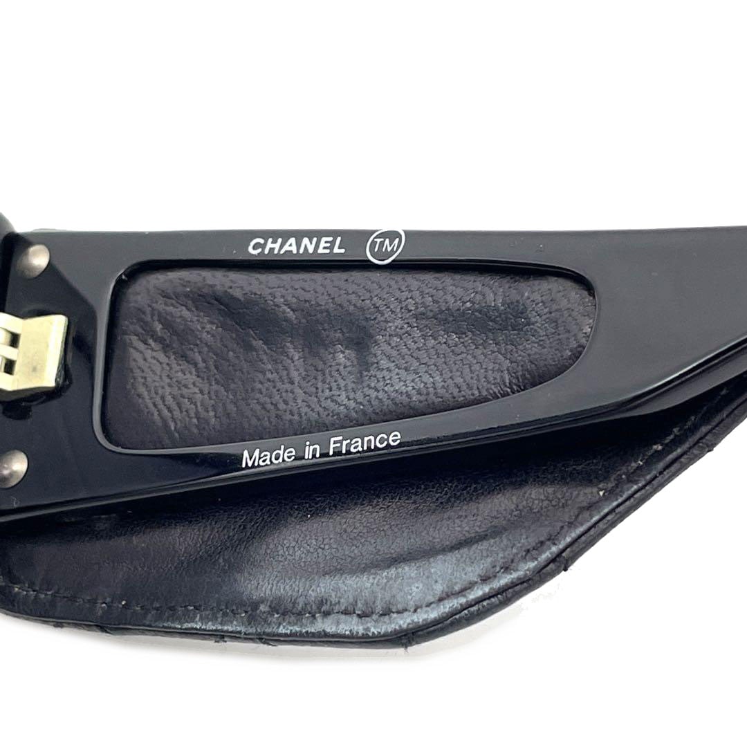 CHANEL シャネル サングラス マトラッセ レザー 1988 ブラック