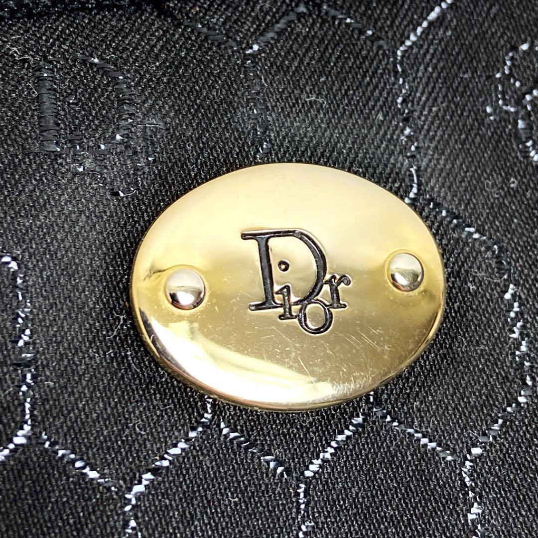 Christian Dior クリスチャンディオール チェーンショルダーバッグ ナイロン ブラック ゴールド