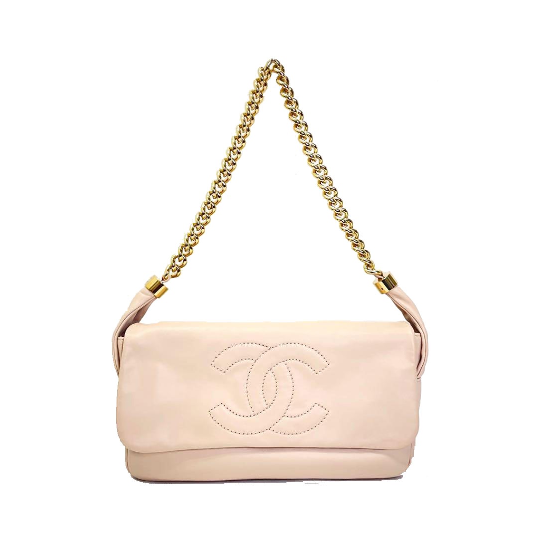 CHANEL シャネル チェーンショルダーバッグ ココマーク レザー ピンク 