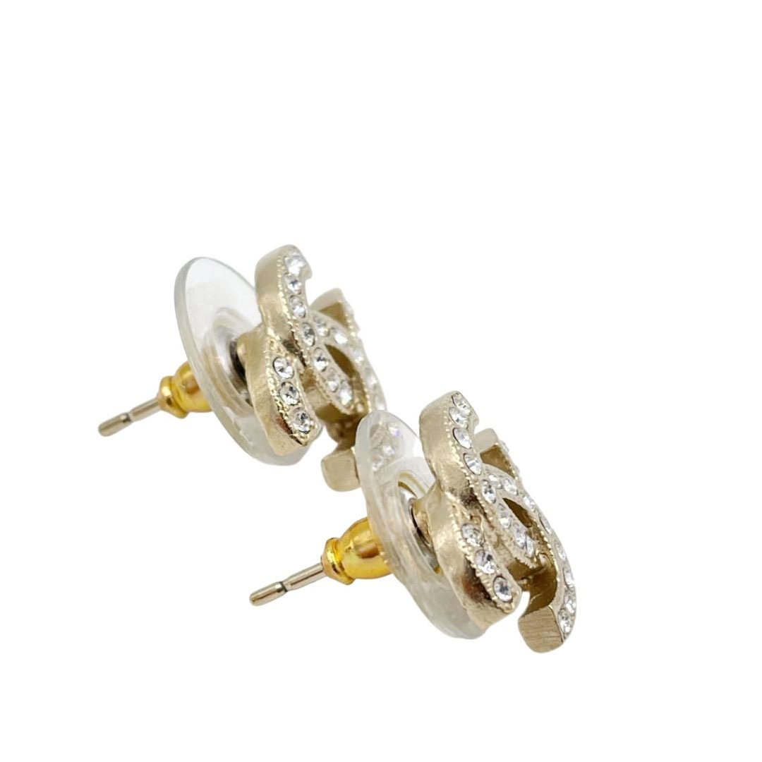 国産品 ピアス シャネル CHANEL ココマーク ゴールド ラインストーン アクセサリー