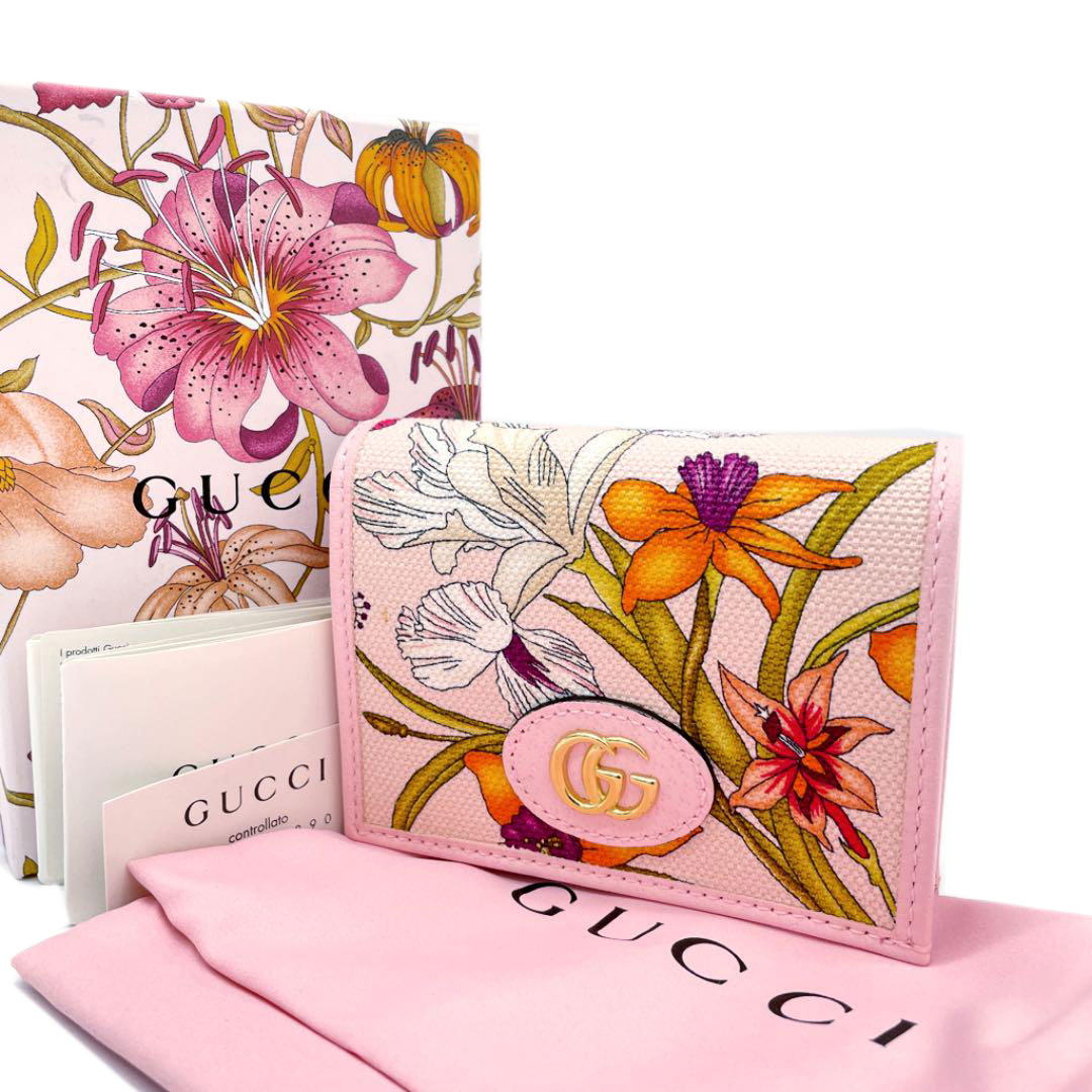GUCCI グッチ コンパクトウォレット 二つ折り財布 GGマーモント